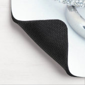 Silver Wedding Bands/Save the Date Mousepad (Ecke)