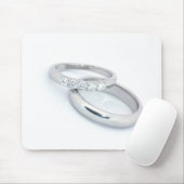 Silver Wedding Bands/Save the Date Mousepad (Mit Mouse)