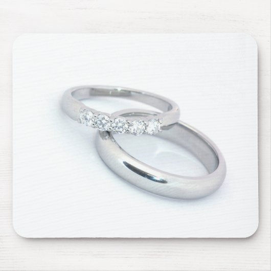 Silver Wedding Bands/Save the Date Mousepad (Vorne)