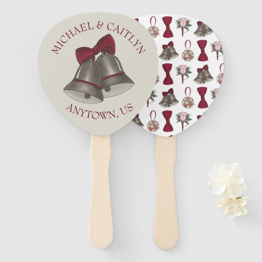 Silver Wedding Bells Ehefeierungsprogramm Fächer (Vorne und Hinten)