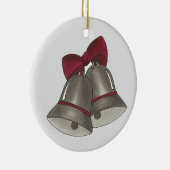 Silver Wedding Bells Jubiläumsgesprächspartei Keramikornament (Rechts)