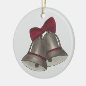 Silver Wedding Bells Jubiläumsgesprächspartei Keramikornament (Links)