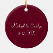 Silver Wedding Bells Jubiläumsgesprächspartei Keramikornament (Hinten)