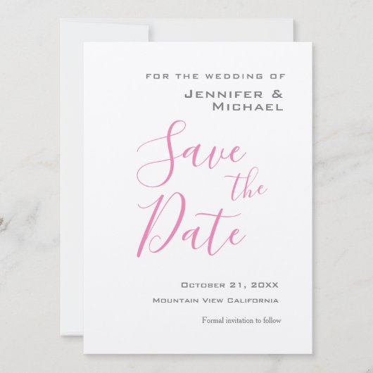Silver Wedding Beruflich Minimalistisch modern Save The Date (Vorderseite)