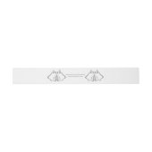 Silver Wedding Einladung Bauch Band Bells Ribbon (Flach)