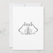Silver Wedding Empfang Einladung Glocken Ribbon (Rückseite)