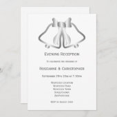 Silver Wedding Empfang Einladung Glocken Ribbon (Vorne/Hinten)