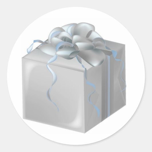 Silver Wedding Gift Runder Aufkleber (Vorderseite)
