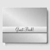 Silver Wedding Guest Book Gästebuch (Vorderseite)