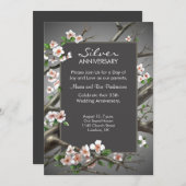 Silver Wedding Jubiläum - 25 Jahre Einladung (Vorne/Hinten)