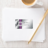 Silver Wedding Jubiläum Jewel Lila Adressaufkleber (Insitu)