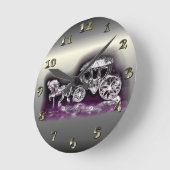 Silver Wedding Jubiläum mit einem Silbertrainer Runde Wanduhr (Winkel)