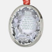 Silver Wedding Jubiläum Premium Round Ornament (Links)