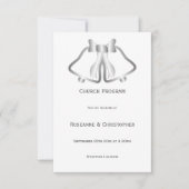 Silver Wedding Program Bells and Ribbon (Vorderseite)
