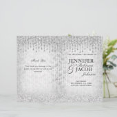 Silver Wedding Program Glitzer (Stehend Vorderseite)