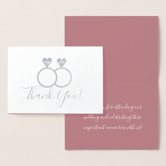 Silver Wedding Rings Vielen Dank Folienkarte (Anzeige)