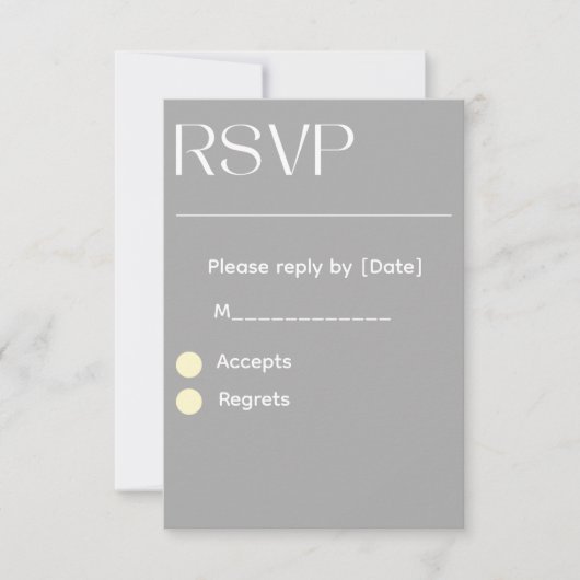 Silver Wedding RSVP Card – Editable 3.5x5 RSVP (Vorderseite)
