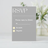 Silver Wedding RSVP Card – Editable 3.5x5 RSVP (Stehend Vorderseite)