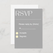 Silver Wedding RSVP Card – Editable 3.5x5 RSVP (Vorne/Hinten)