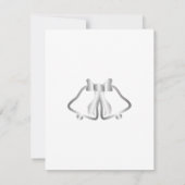 Silver Wedding RSVP Card Glocken und Ribbon Karte (Rückseite)