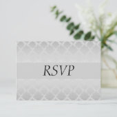 Silver Wedding RSVP Karte (Stehend Vorderseite)