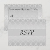 Silver Wedding RSVP Karte (Vorne/Hinten)