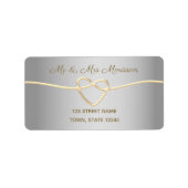 Silver Wedding Rücksendeadresse Adressaufkleber (Vorne)