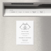 Silver Wedding Save the Date Magnet Bells Ribbon (In Situ (Geschirrspüler))