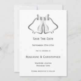Silver Wedding Speichern Sie die Datumskartenglock Save The Date
