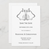 Silver Wedding Speichern Sie die Datumskartenglock Save The Date (Vorne/Hinten)