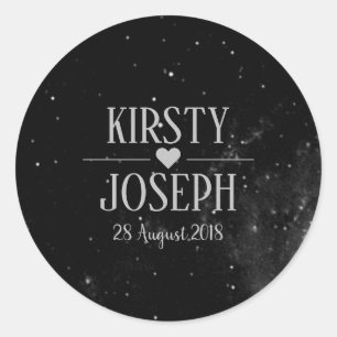 Silver Wedding Sticker für die Space Galaxy Monogr