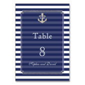 Silver WeddingTable Number Tischnummer (Rückseite)