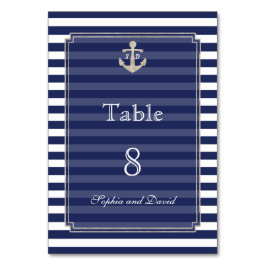 Silver WeddingTable Number Tischnummer