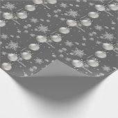 Silver Weihnachtsschmuck Umschlagpapier Geschenkpapier (Ecke)