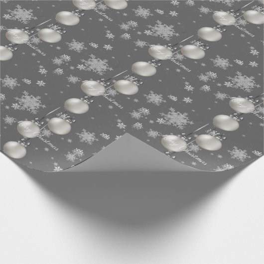 Silver Weihnachtsschmuck Umschlagpapier Geschenkpapier (Ecke)