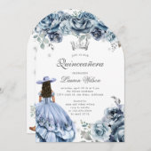 Silver Western Wonderland Quinceanera Einladung (Vorne/Hinten)