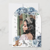 Silver Western Wonderland Quinceanera Einladung (Rückseite)