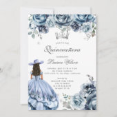 Silver Western Wonderland Quinceanera Einladung (Vorderseite)