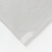 Silver white botanic pattern monogram fleecedecke (Ecke)