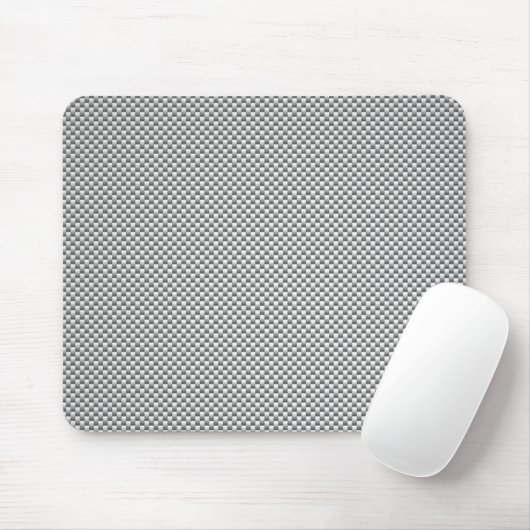 Silver White Carbon Fibre Print Mousepad (Mit Mouse)