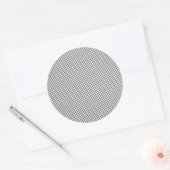 Silver White Carbon Fibre Print Runder Aufkleber (Umschlag)