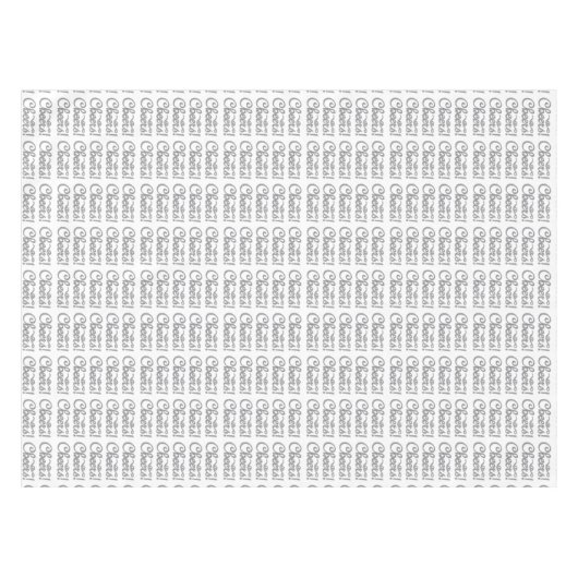 Silver White Cheers Celebration Tischdecke (Vorderseite (Horizontal))