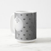 SILVER & WHITE CHRISTMAS ORNAMENTS KAFFEETASSE (Vorderseite Links)