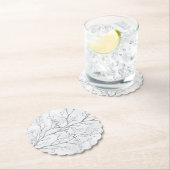 Silver White Christmas Winter Trees Untersetzer (Vor Ort)