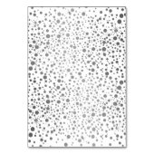 Silver & White Confetti Dots | Name Platzkarten Tischnummer (Rückseite)