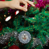 Silver White Diamonds Christmas Nutcracker Ornament