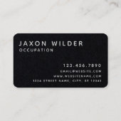 Silver White Dog Silhouette Cloud Minimal Visitenkarte (Rückseite)