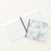 Silver White Dogwood Blossom Wedding Notizblock (Innenseite)