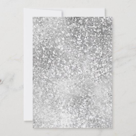 Silver White Elephant Party Einladung (Rückseite)