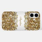Silver White Gold Diamond Jewel Glitzer Case-Mate iPhone Hülle (Rückseite (Horizontal))